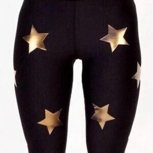 Ultracor Lux Black Leggings with Gold Stars